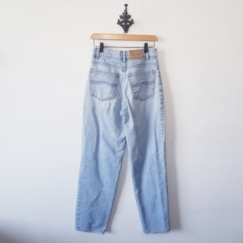 Vintage 90s Outline High Waisted Jeans Size 28 Y2K